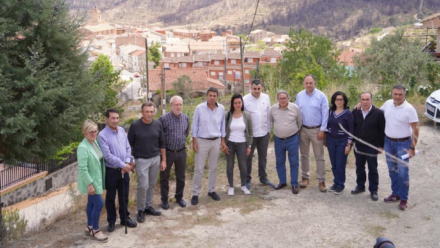 Mazón, este miércoles, con representantes de los municipios afectados.