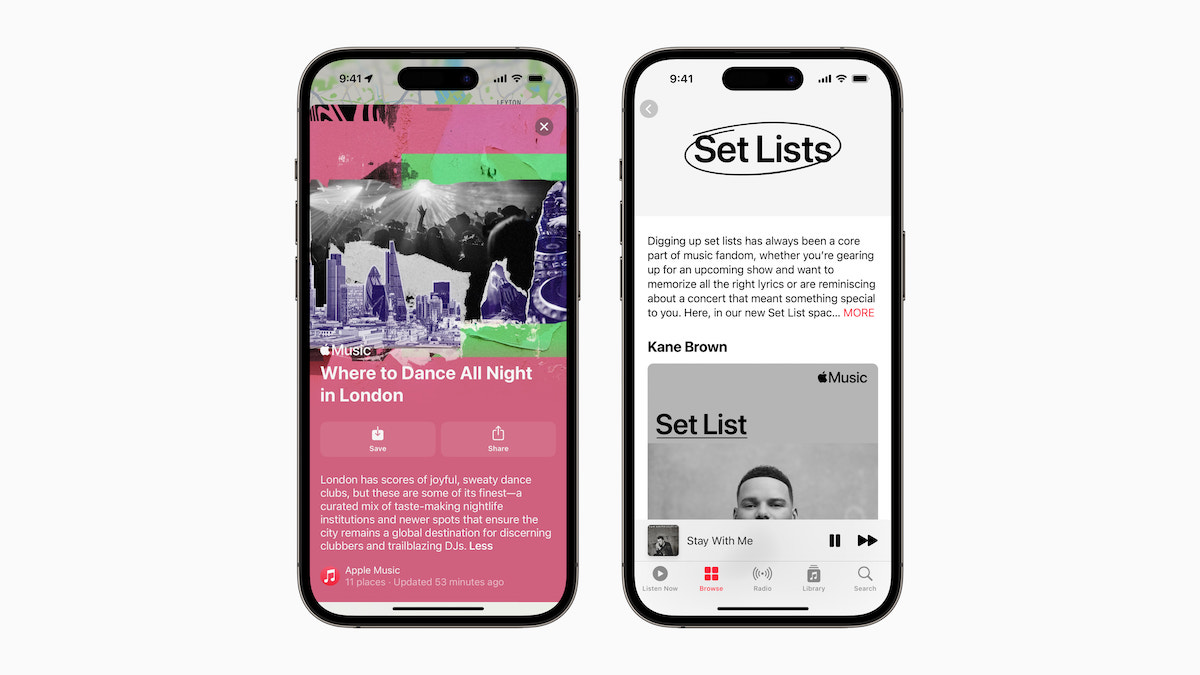 Setlists de conciertos