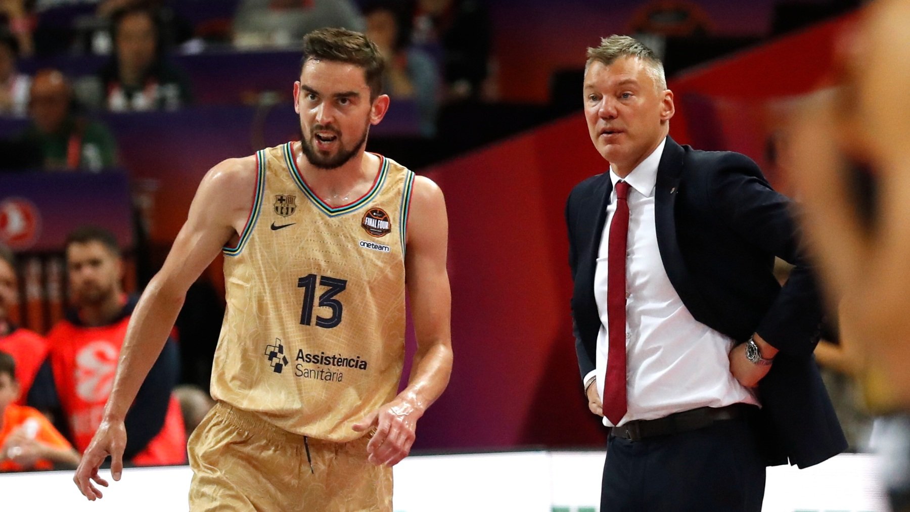 Satoransky y Jasikevicius ante el Monaco. (EFE)