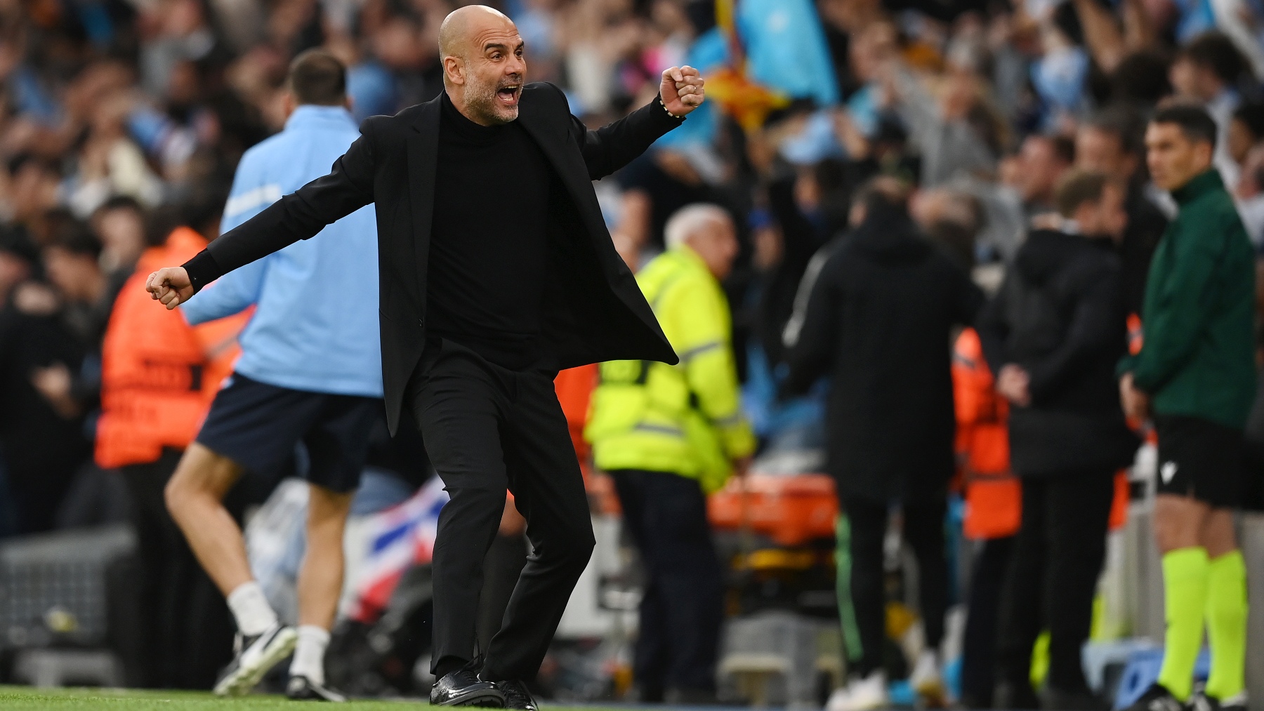 Pep Guardiola, entrenador del Manchester City. (Getty)