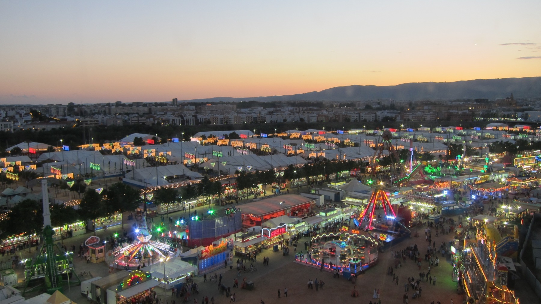 Feria de Córdoba vista desde la noria.