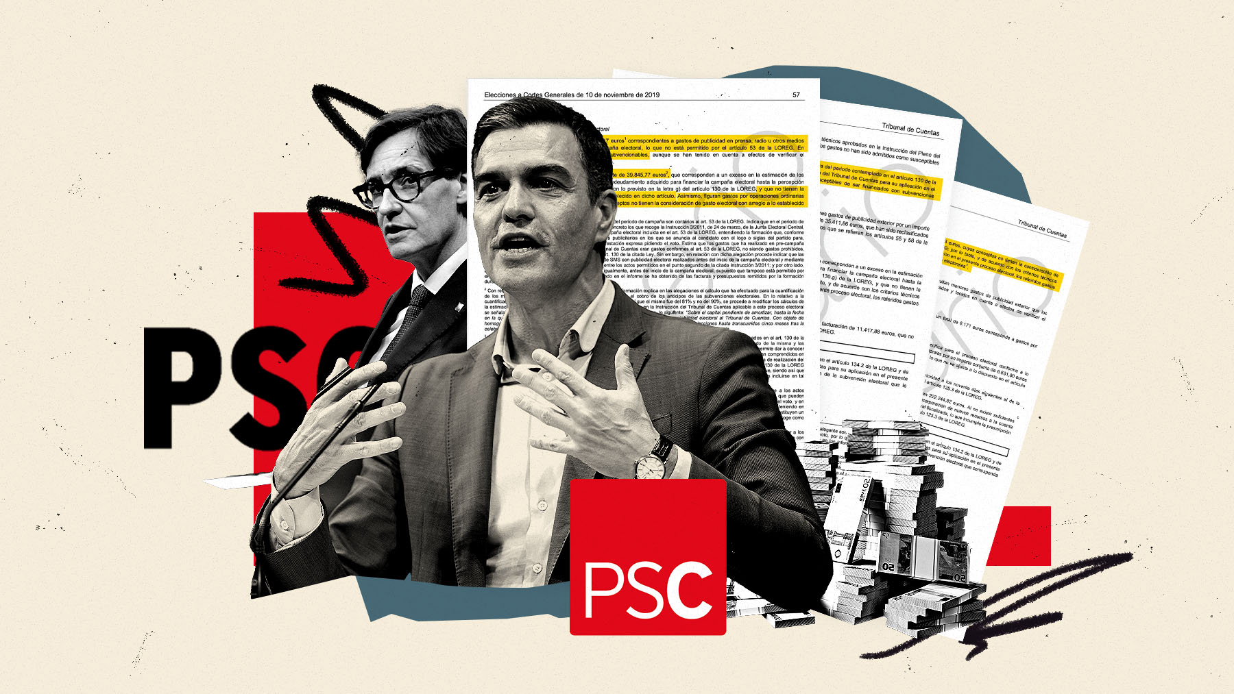 El PSOE de Pedro Sánchez y el PSC liderado entonces por Iceta trataron de colar falsos gastos electorales para cobrar más subvenciones