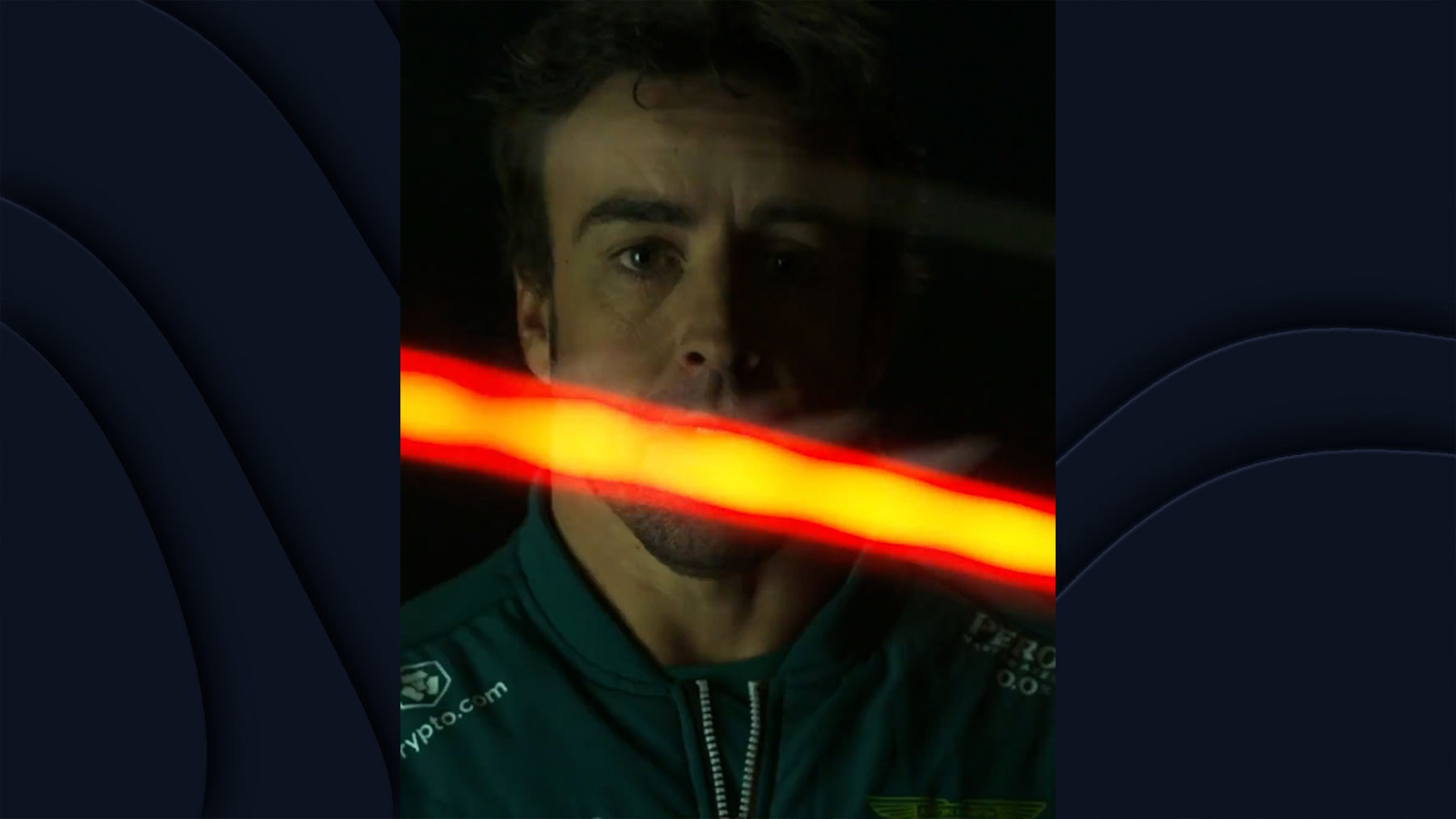 Fernando Alonso, durante un anuncio con Aston Martin.
