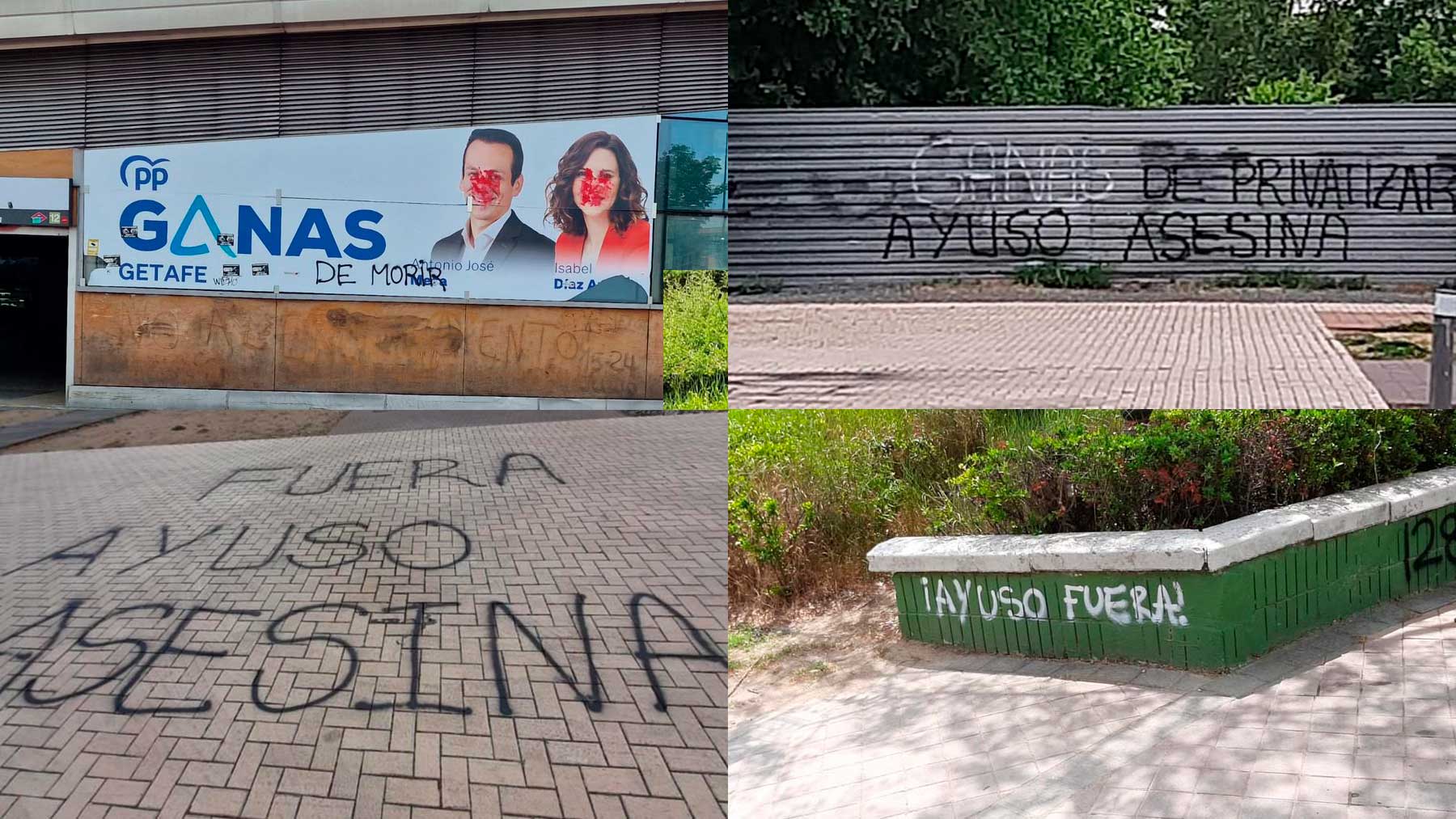 Actos vandálicos contra el PP.