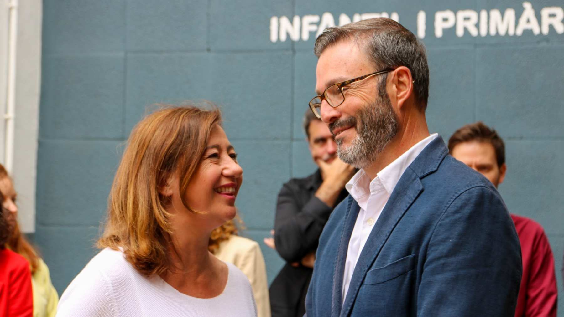 El alcalde socialista de Palma, José Hila, con la presidenta del Govern, Francina Armengol, en un acto electoral.
