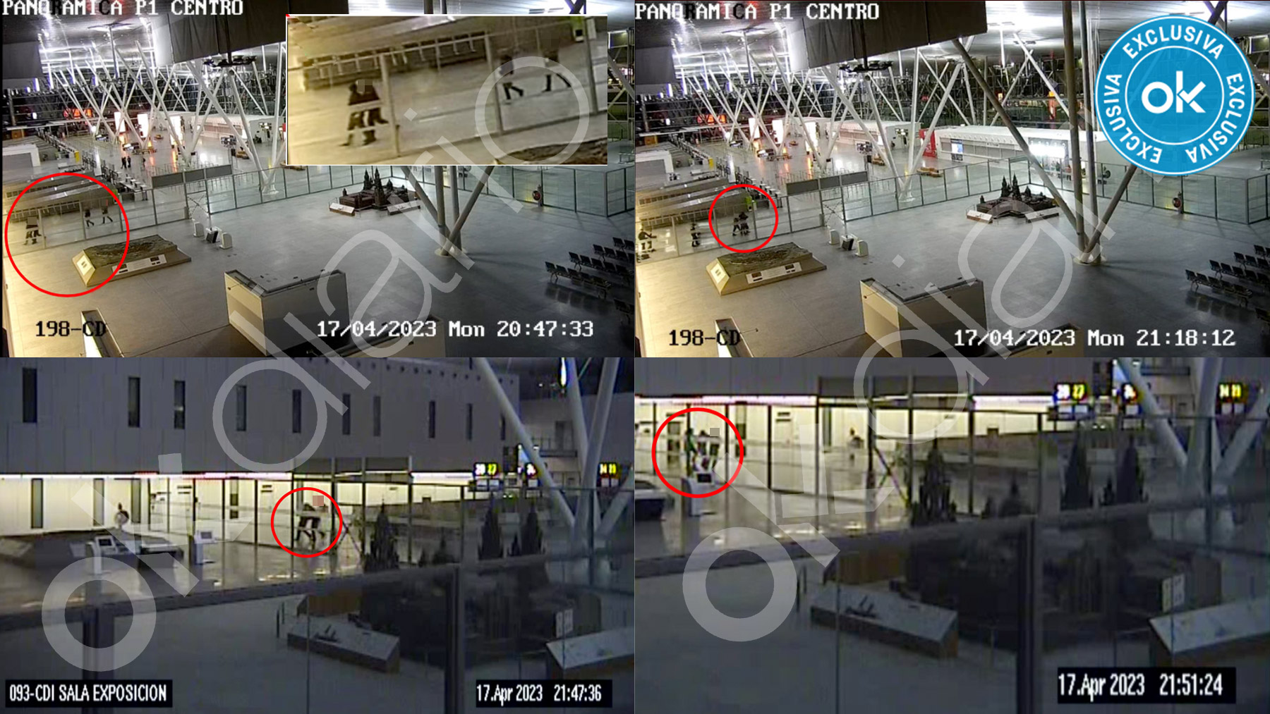 Las cámaras grabaron todo el incidente.