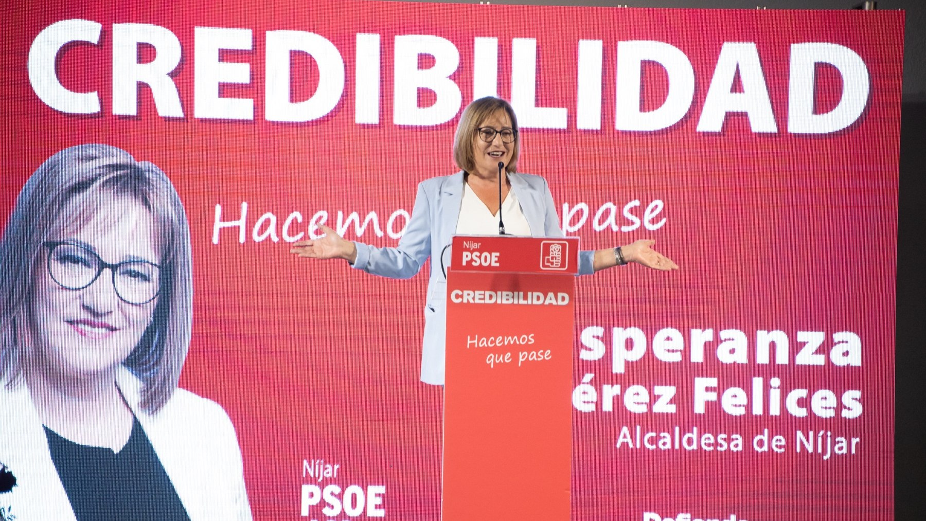 Esperanza Pérez, candidata del PSOE a la Alcaldía de Níjar (Almería).