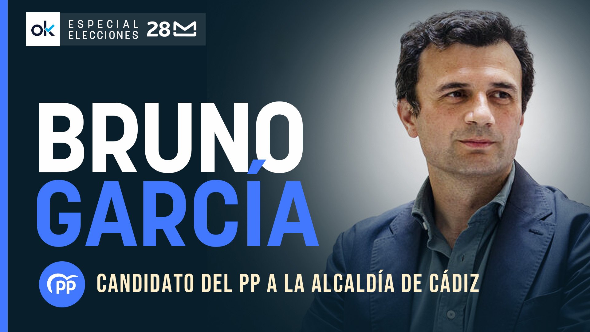 Bruno García, candidato del PP a la Alcaldía de Cádiz.