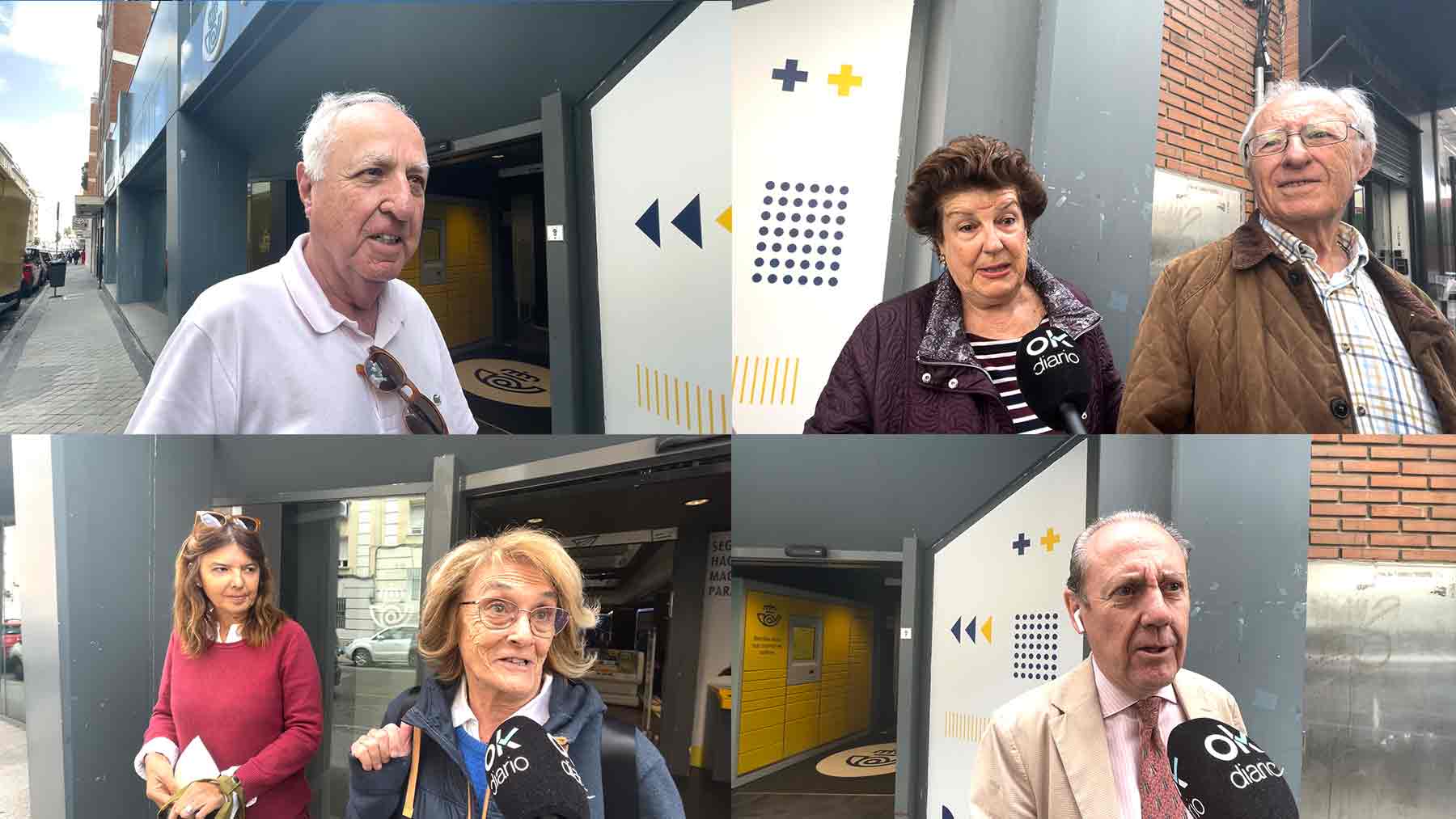 Votantes por correo en las oficinas de la calle Chile (Madrid).