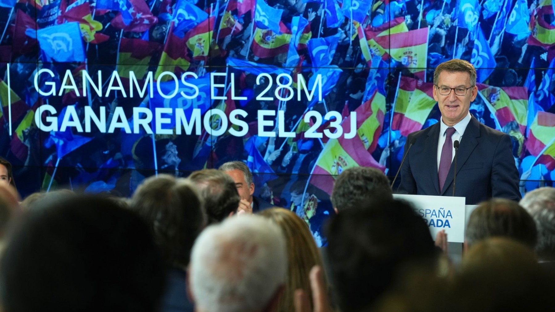 Feijóo en la Junta Directiva Nacional del PP. (Foto: PP)