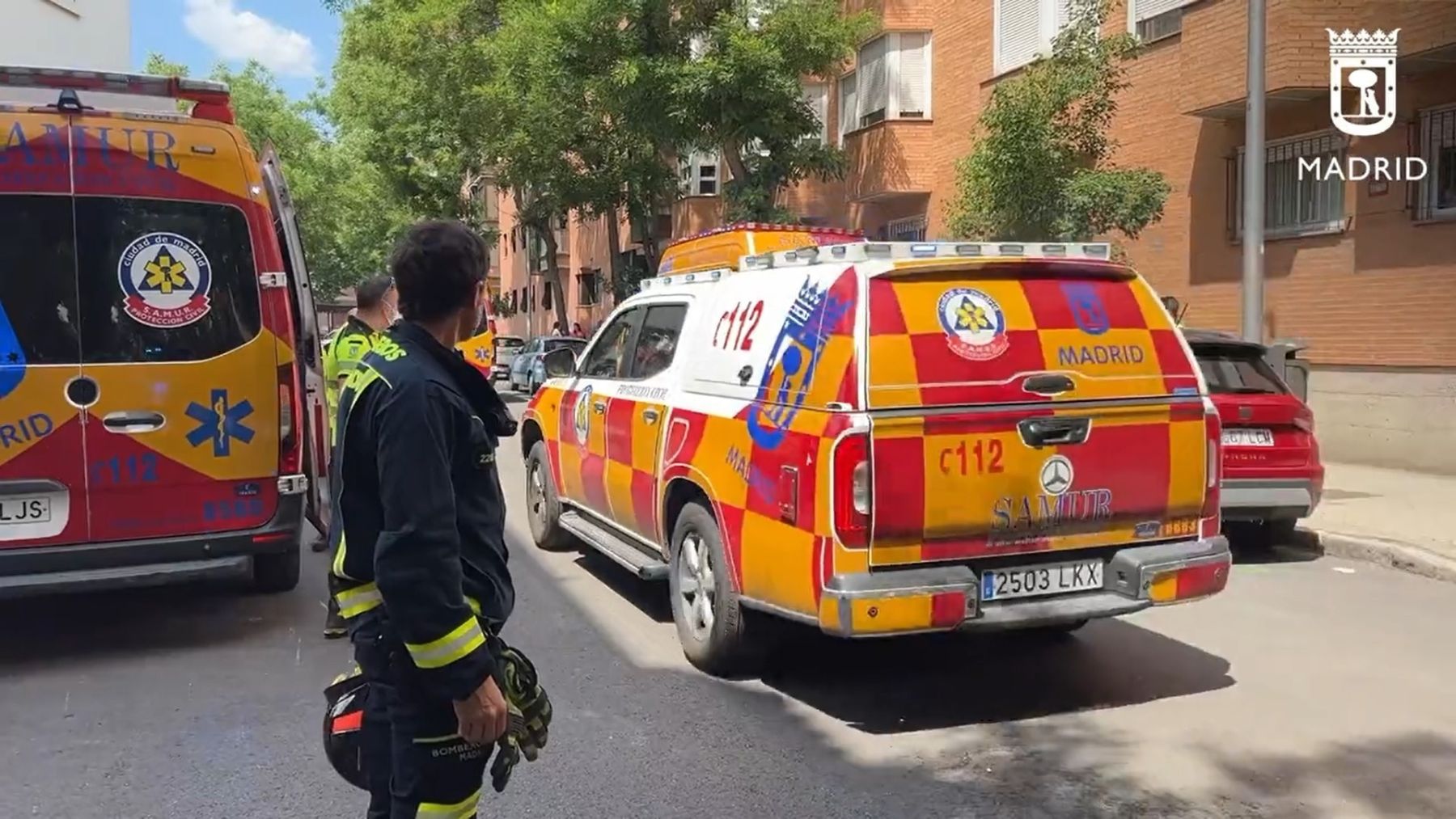 Accidente de una niña de 7 años en el distrito de Retiro – Foto: Emergencias Madrid