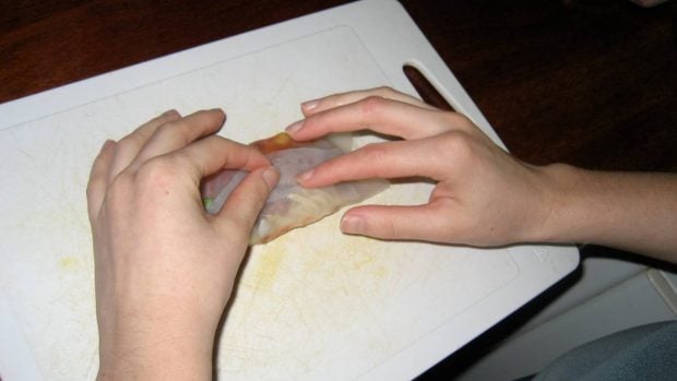Haciendo rollitos
