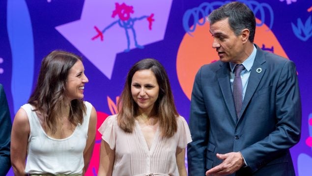 Montero, Belarra y Sánchez (Foto: EP).