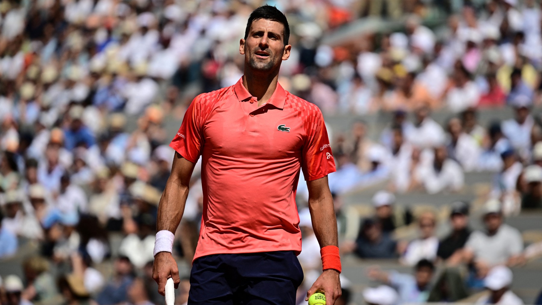 Novak Djokovic, en un partido en Roland Garros. (AFP)
