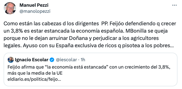 El presidente del PSOE-A: «Moreno se queja por no poder arruinar Doñana y Ayuso pisotea a los pobres»