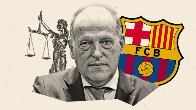 Javier Tebas juega a ser presidente del Barça