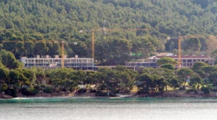 Obras de construcción del nuevo hotel Formentor.