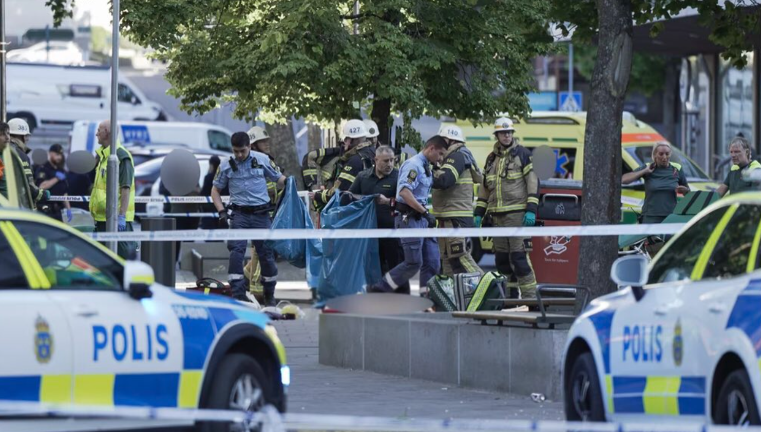 Escenario del tiroteo masivo en Estocolmo.