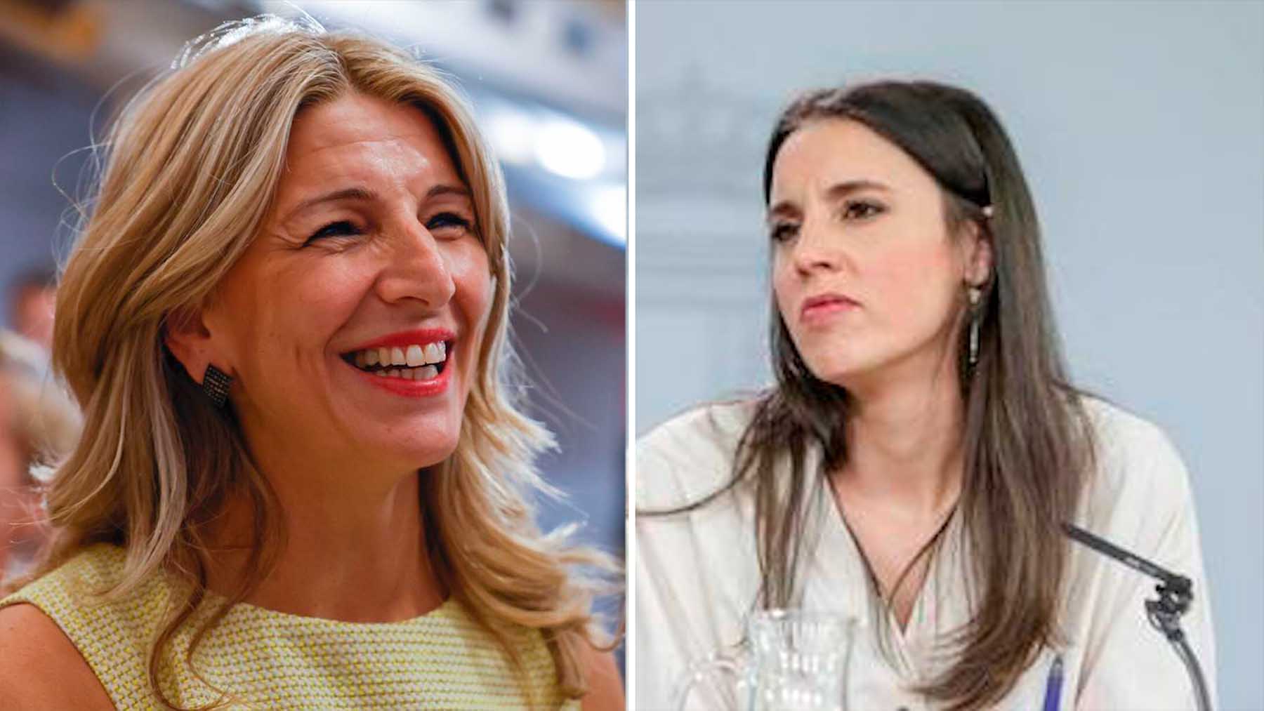 Yolanda Díaz e Irene Montero.