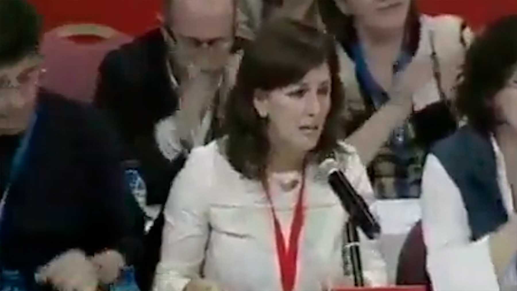 Yolanda Díaz durante la X Asamblea Federal de Izquierda Unida
