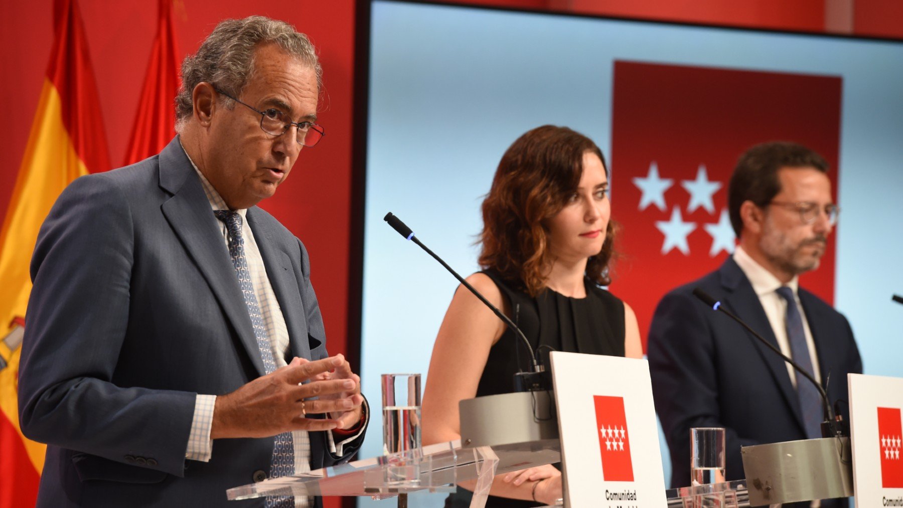 Enrique Ossorio, Isabel Díaz Ayuso y Javier Fernández Lasquetty.