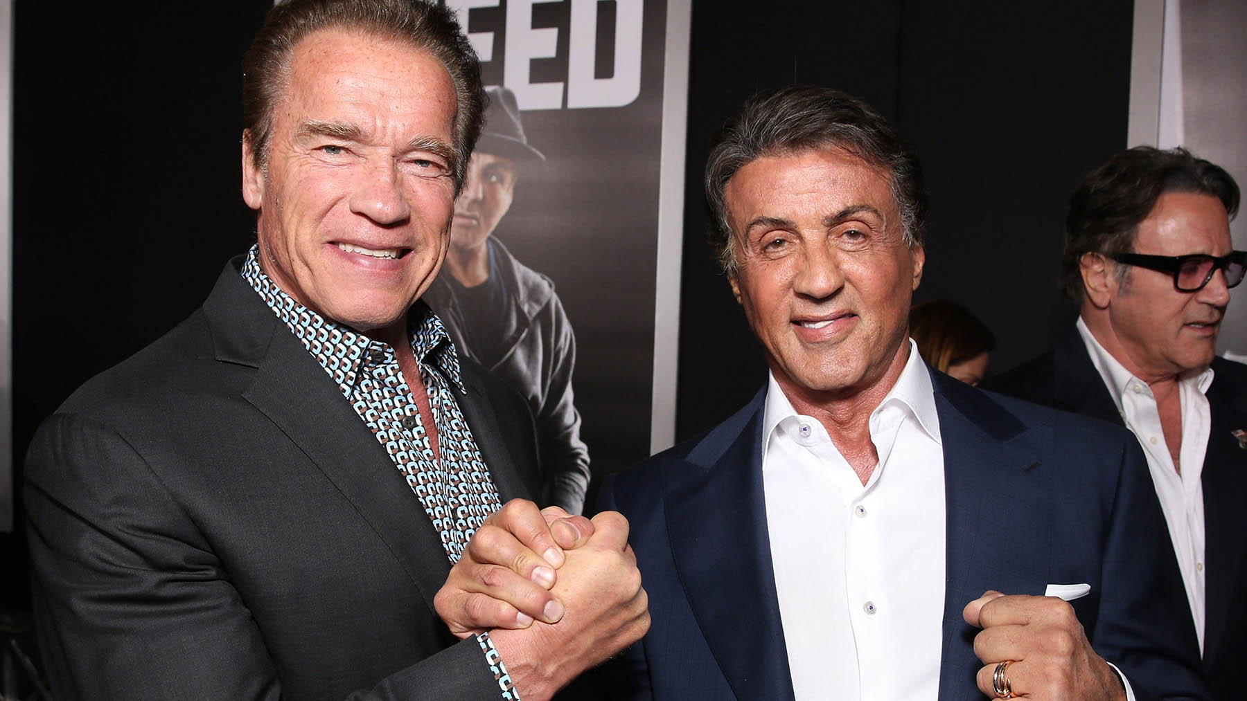 Arnold Schwarzenegger y Sylvester Stallone en la presentación de ‘Creed’