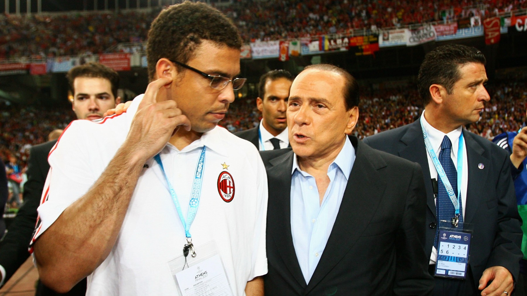 Berlusconi y Ronaldo. (Getty)