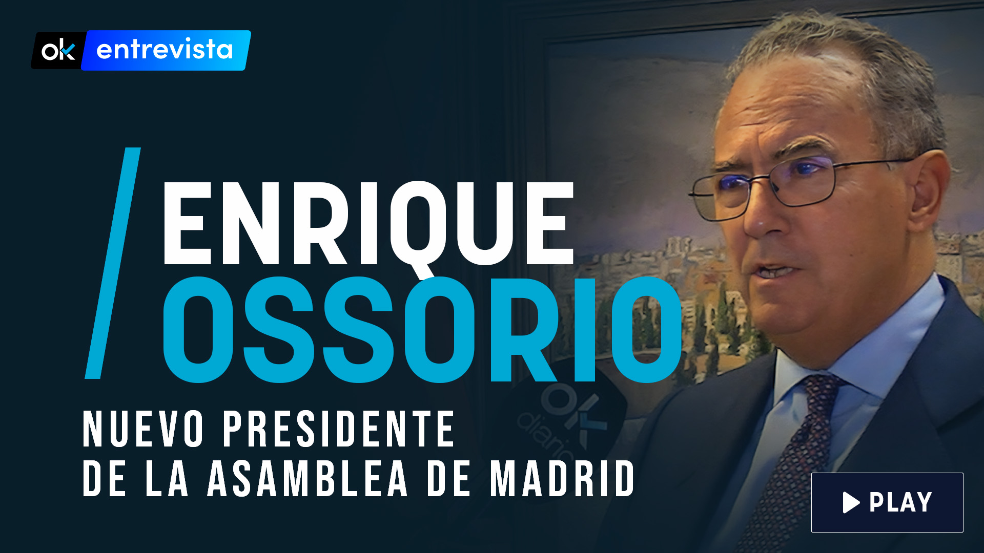El presidente de la Asamblea de Madrid, Enrique Ossorio.