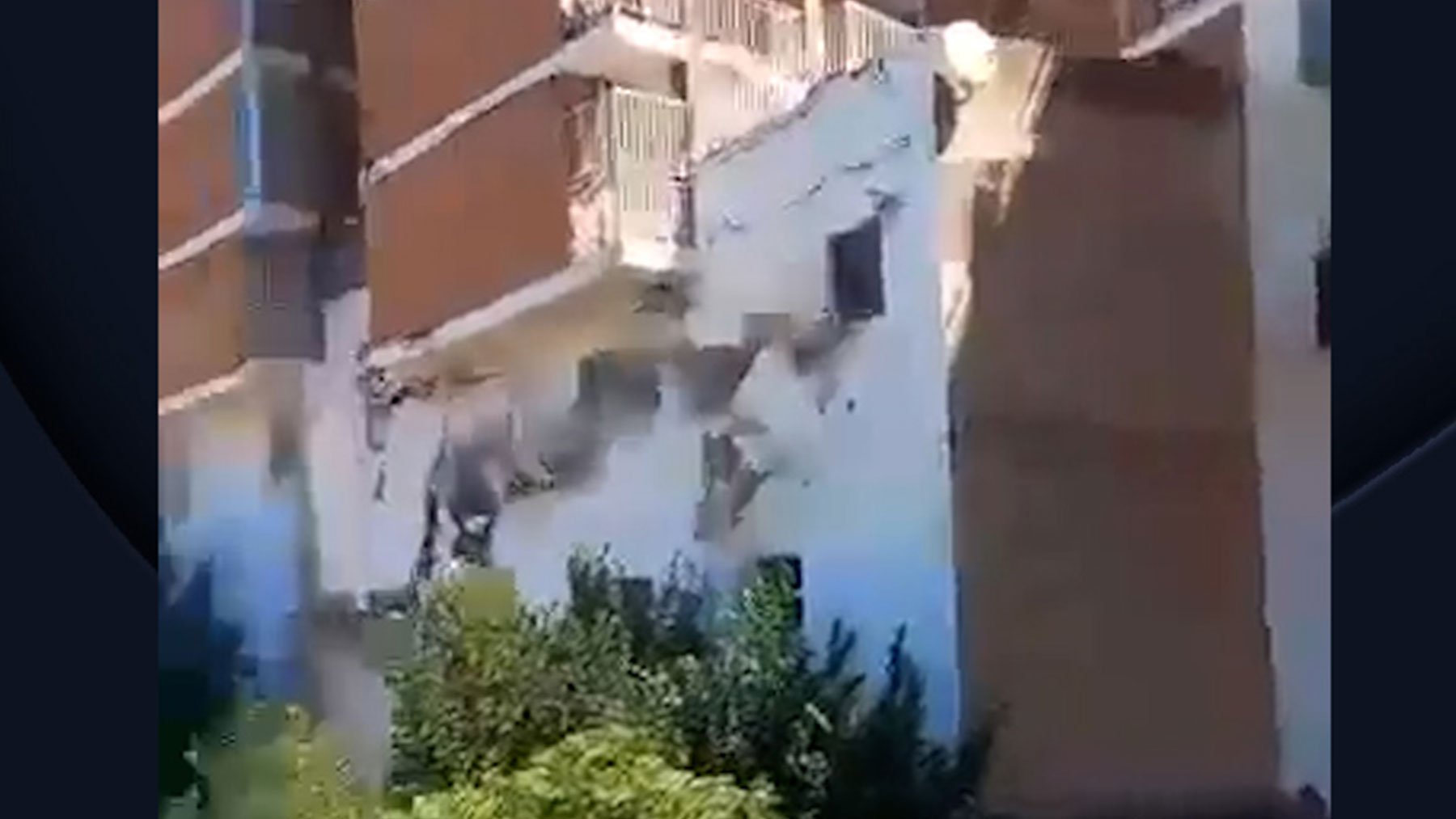 Edificio derrumbado en Teruel.