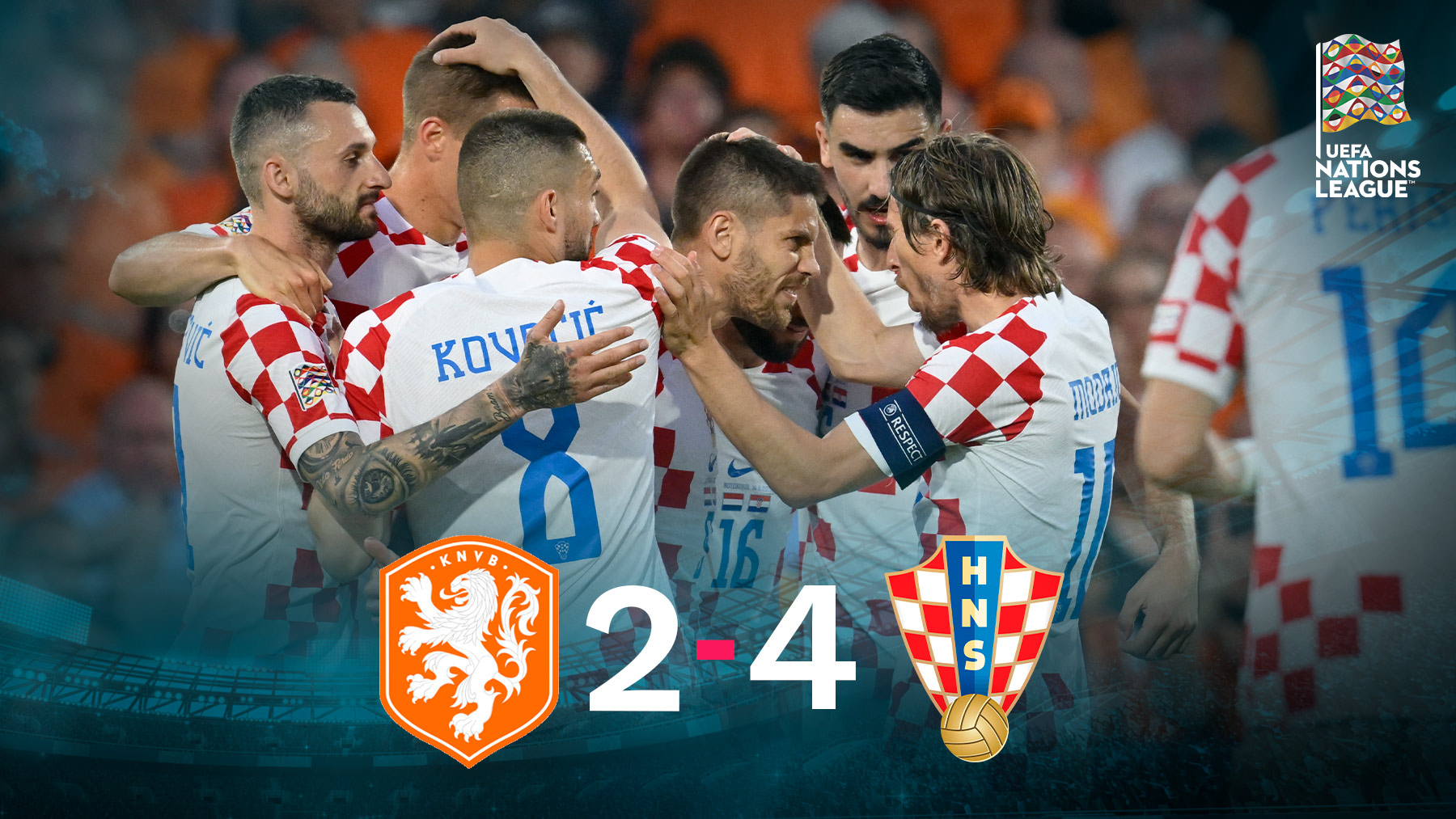 Liga de las Naciones: Holanda 2-4 Croacia.