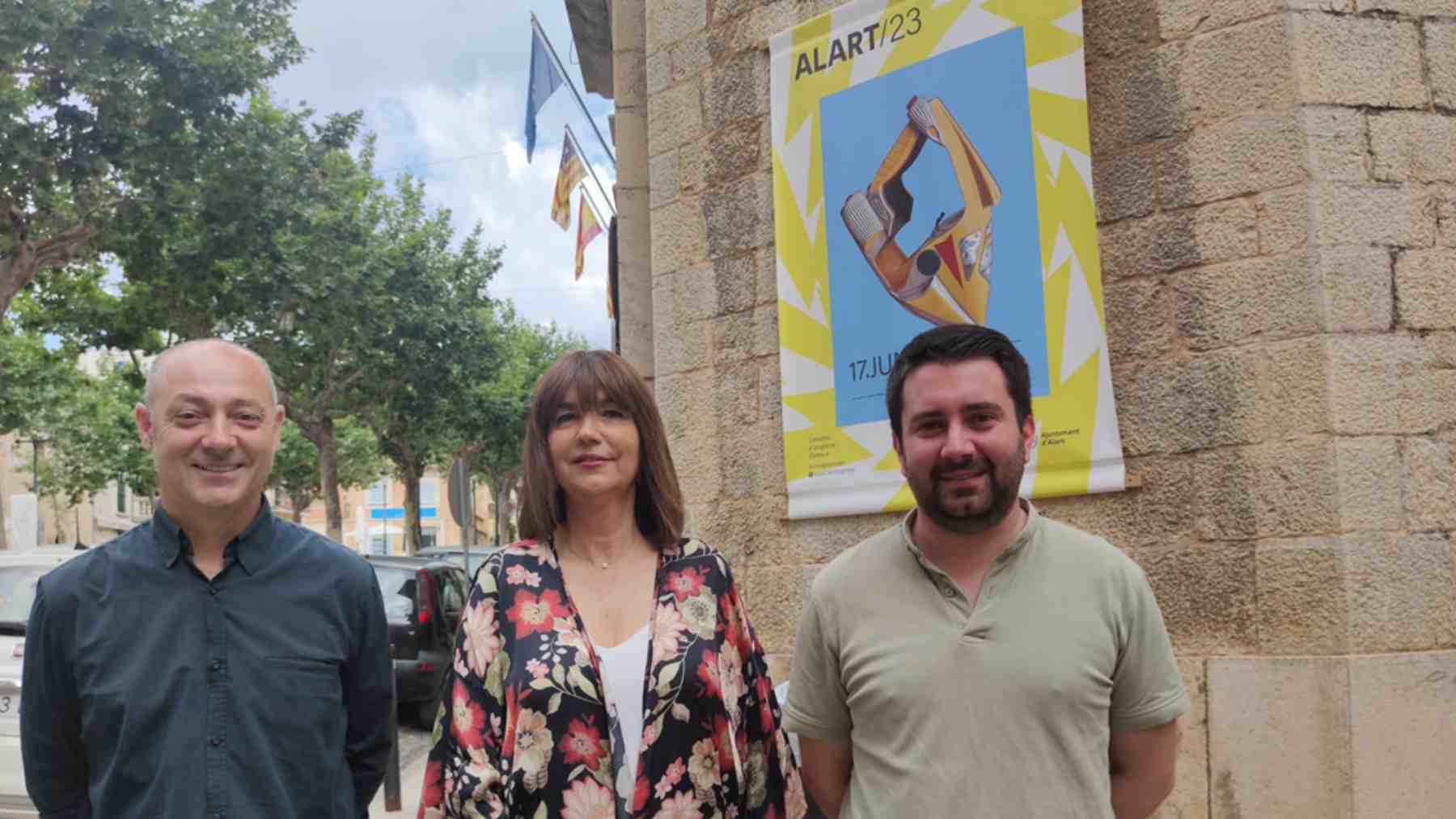 Tomeu Simonet, Cati Cifre y Llorenç Perelló, en la presentación de Alart 2023.