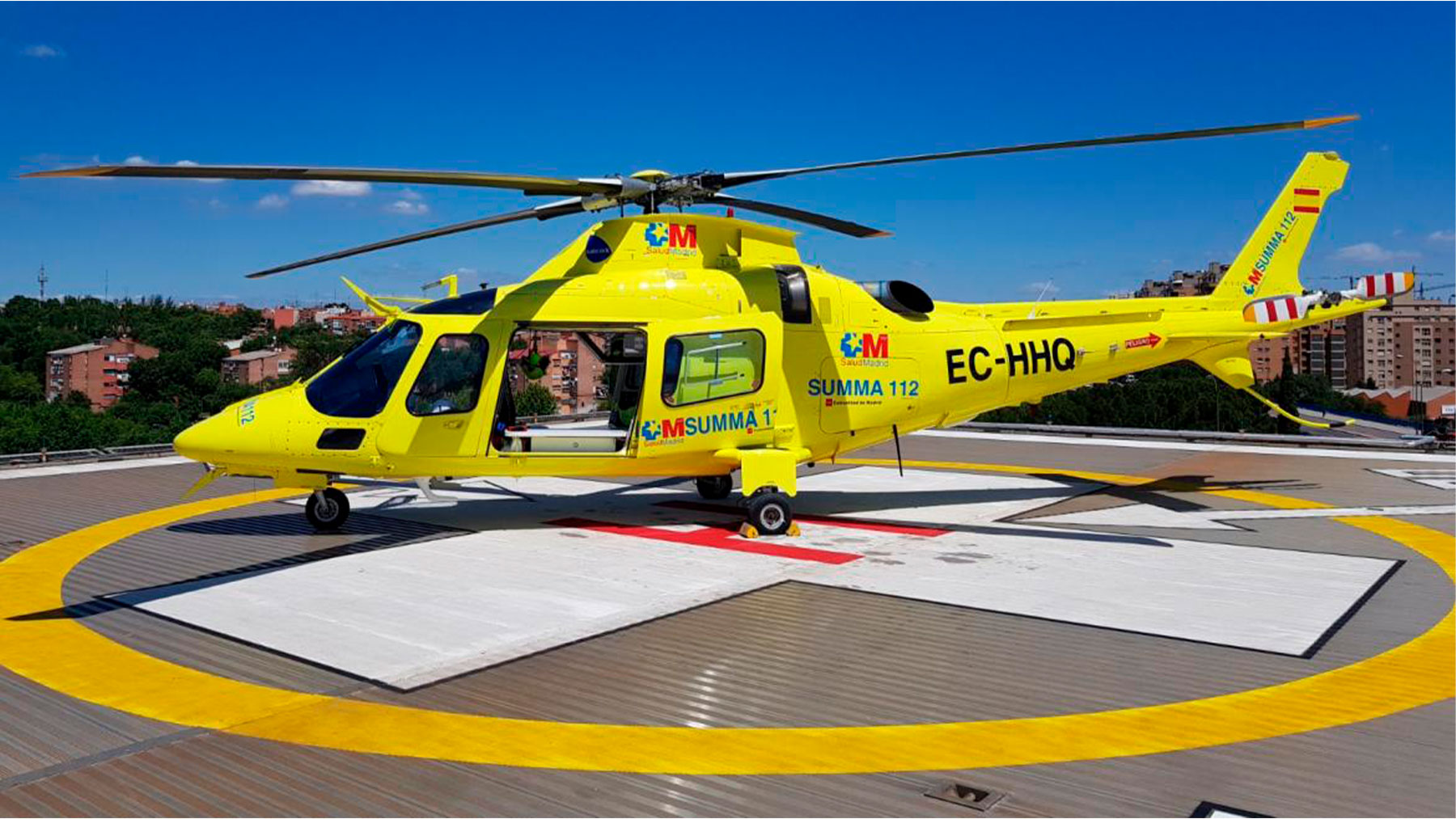 Cuenta con un helipuerto en la azotea en el que se recibe a los heridos trasladados por los servicios de Emergencia.