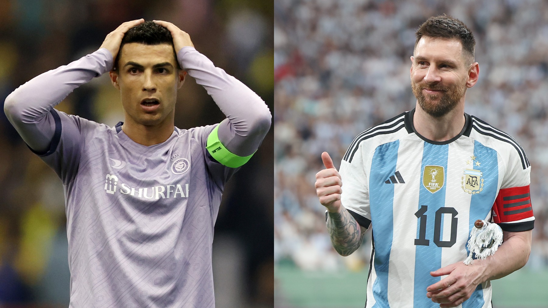 Cristiano Ronaldo y Lionel Messi, entre los deportistas más ricos del mundo. (Getty)