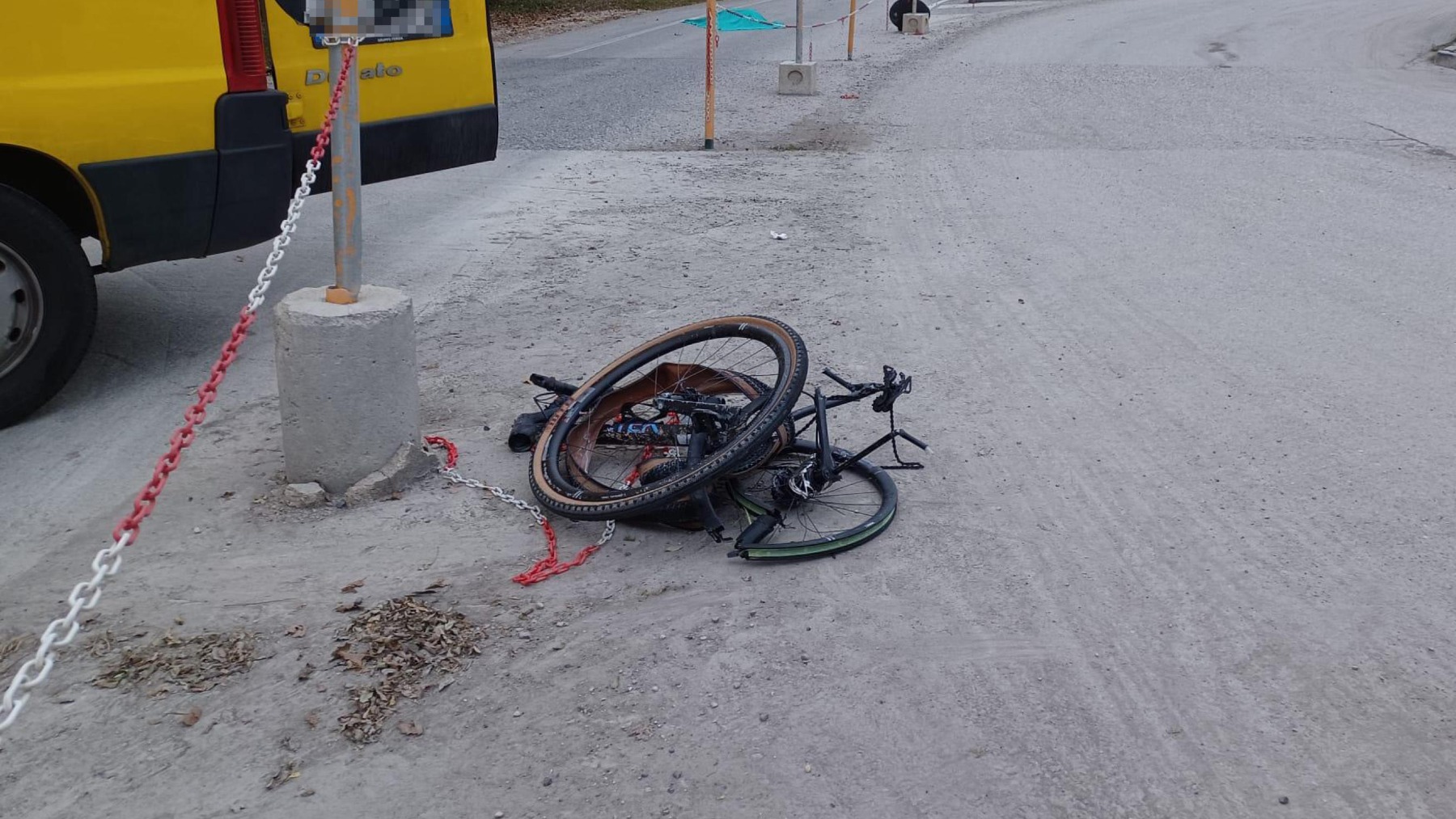 Así quedó la bicicleta de Davide Rebellin. (Europa Press)