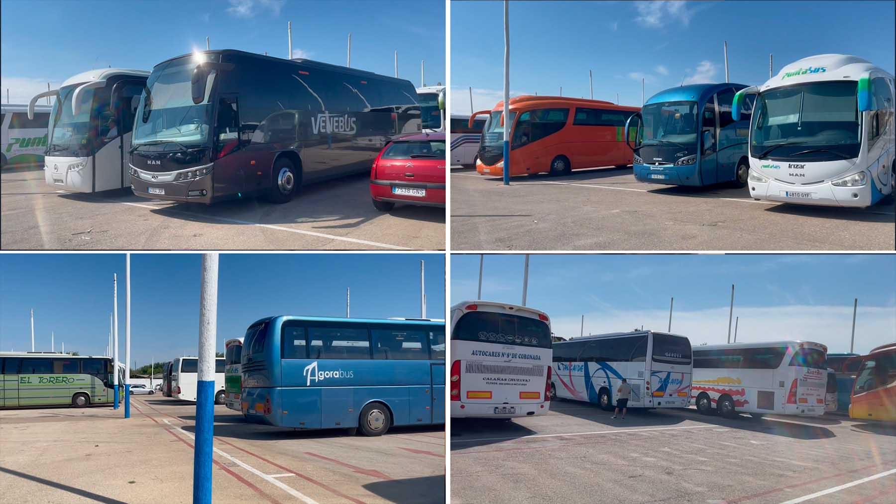 El PSOE fleta decenas de autobuses en Dos Hermanas.