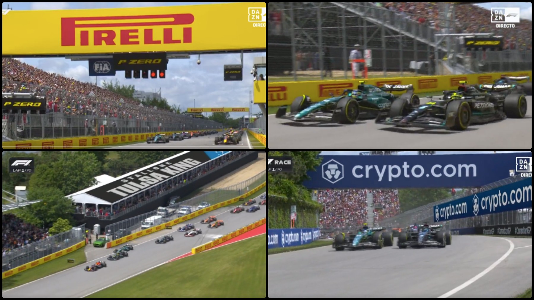 Así fue la salida del GP de Canadál. (DAZN)