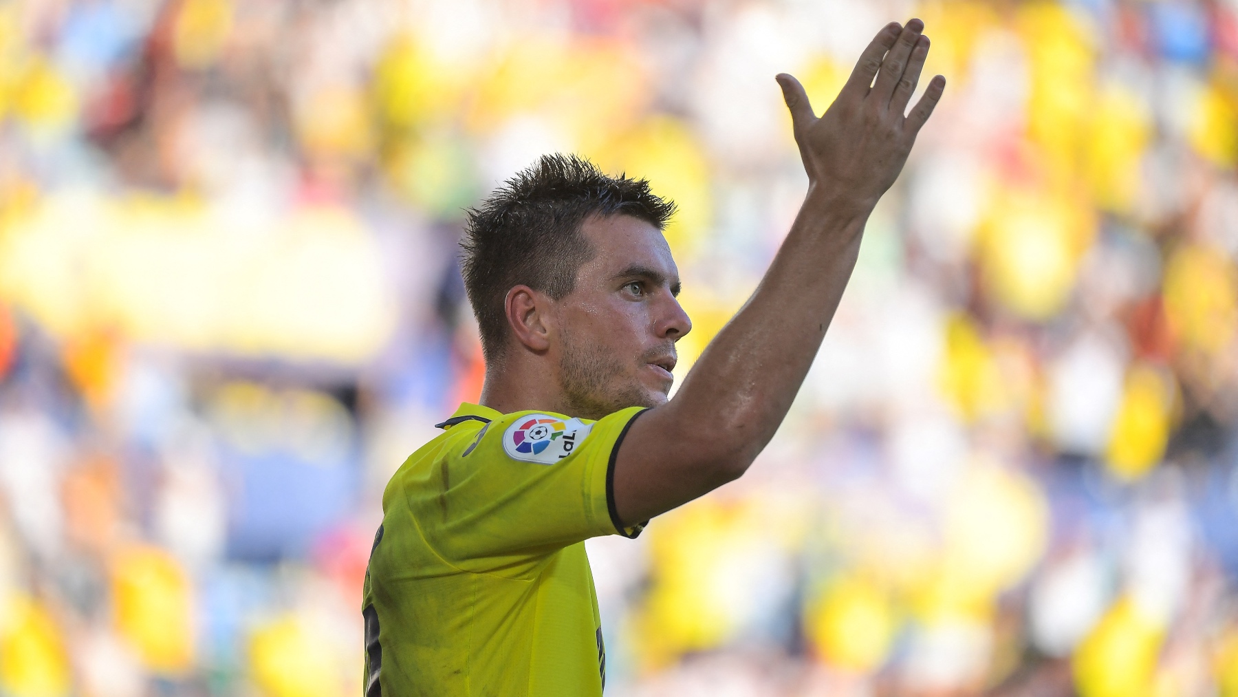 Lo Celso celebra un gol con el Villarreal. (AFP)