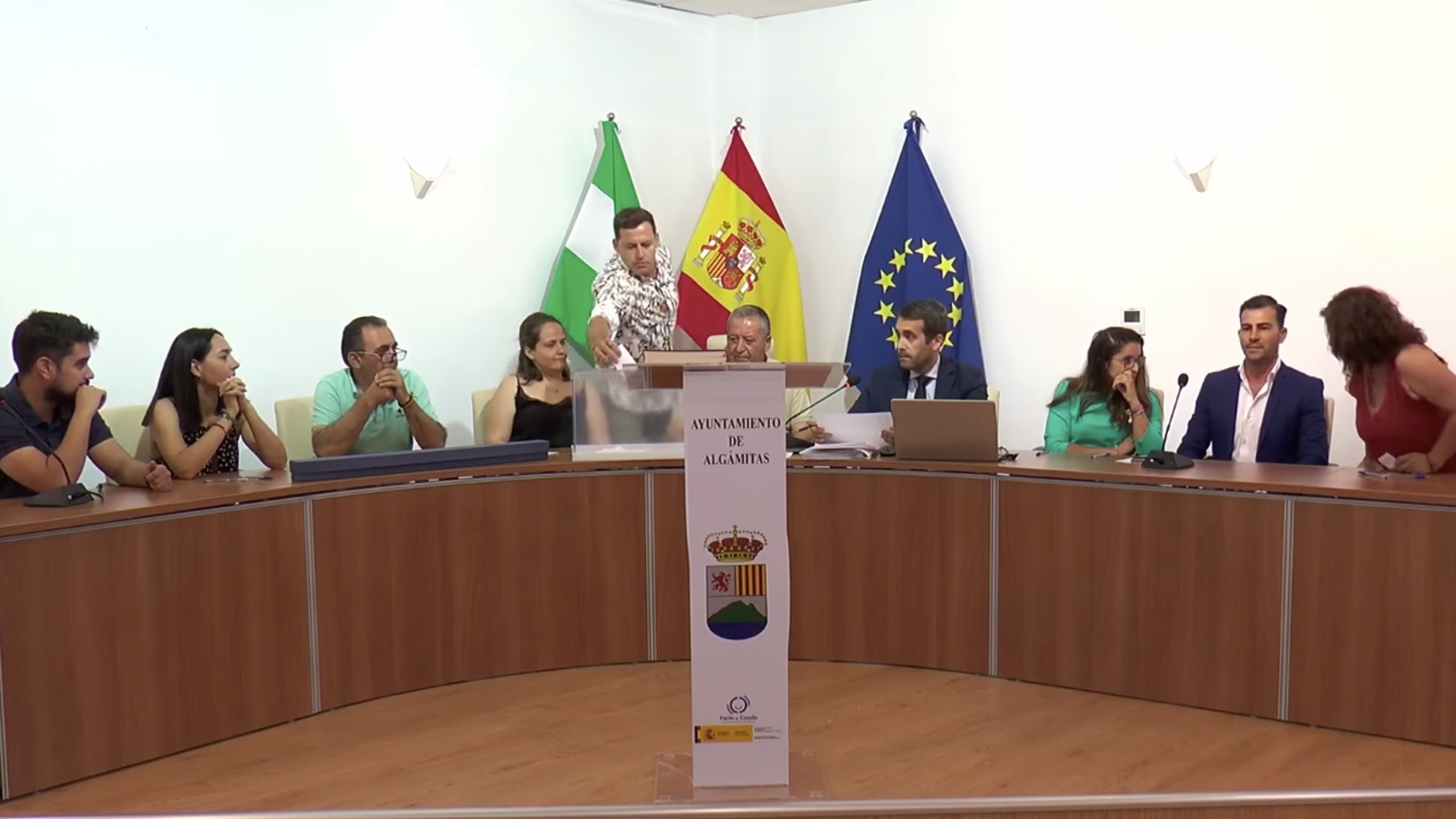 Sesión plenaria constituyente del Ayuntamiento de Algámitas (TELECO ANDALUZAS).