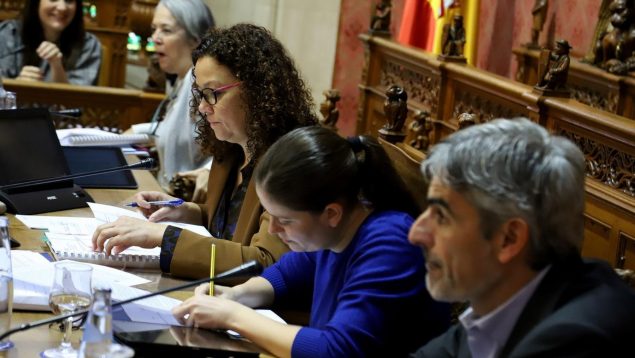 Mesa presidencial del Consell de Mallorca en funciones.