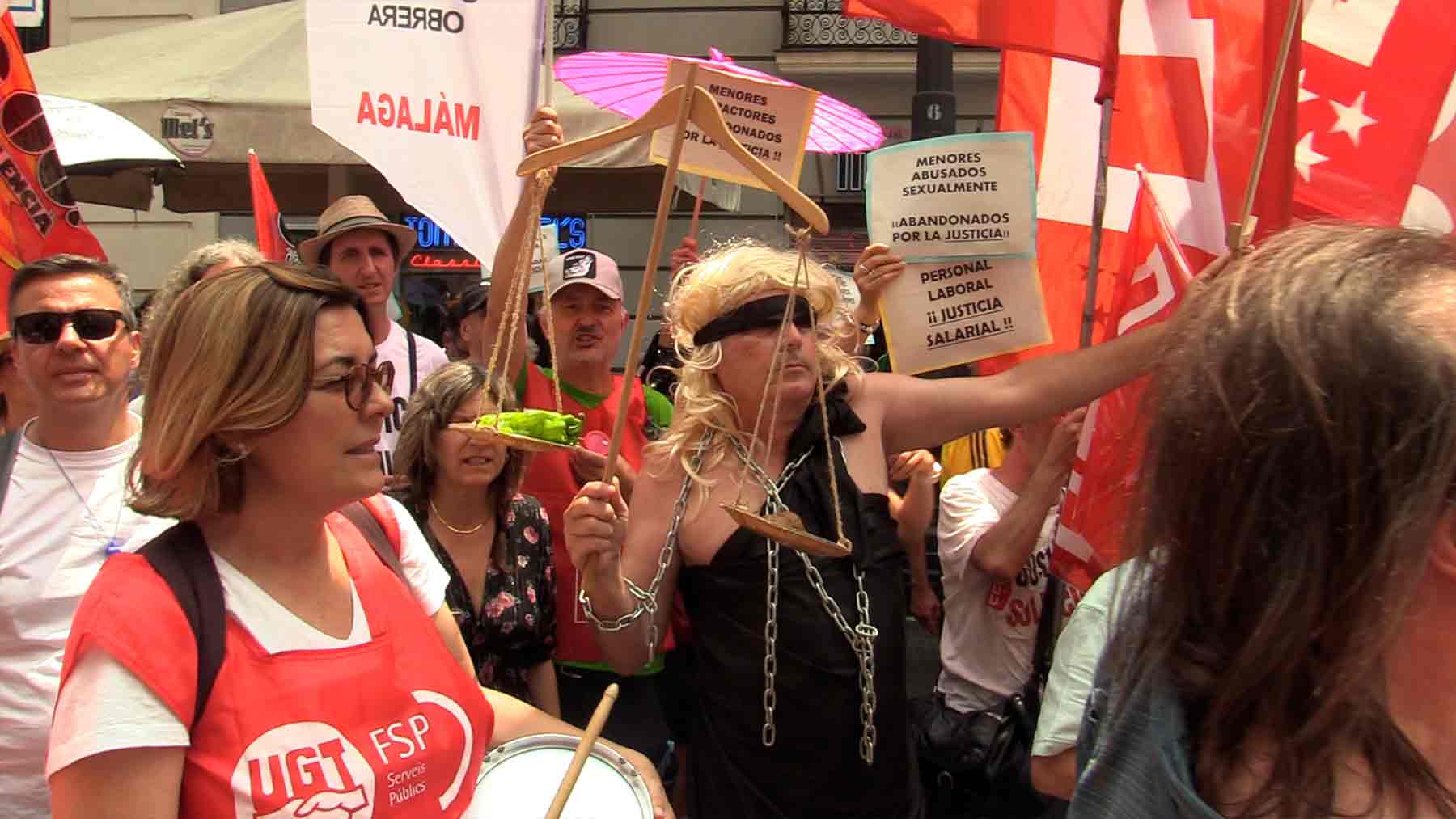 Manifestación de funcionarios de la Administración de Justicia.