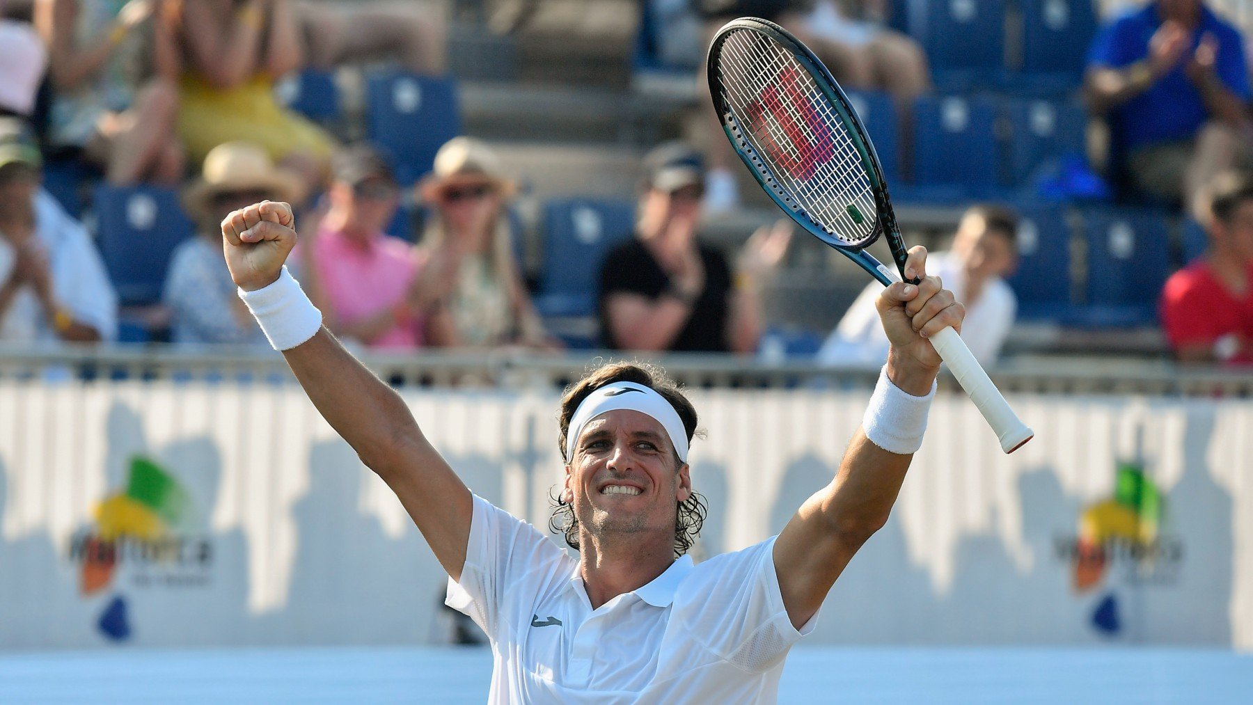 Feliciano López celebra una victoria en Mallorca. (EFE)