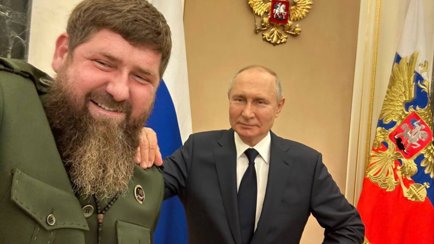 Putin y Kadirov, juntos. (Telegram de Kadirov)