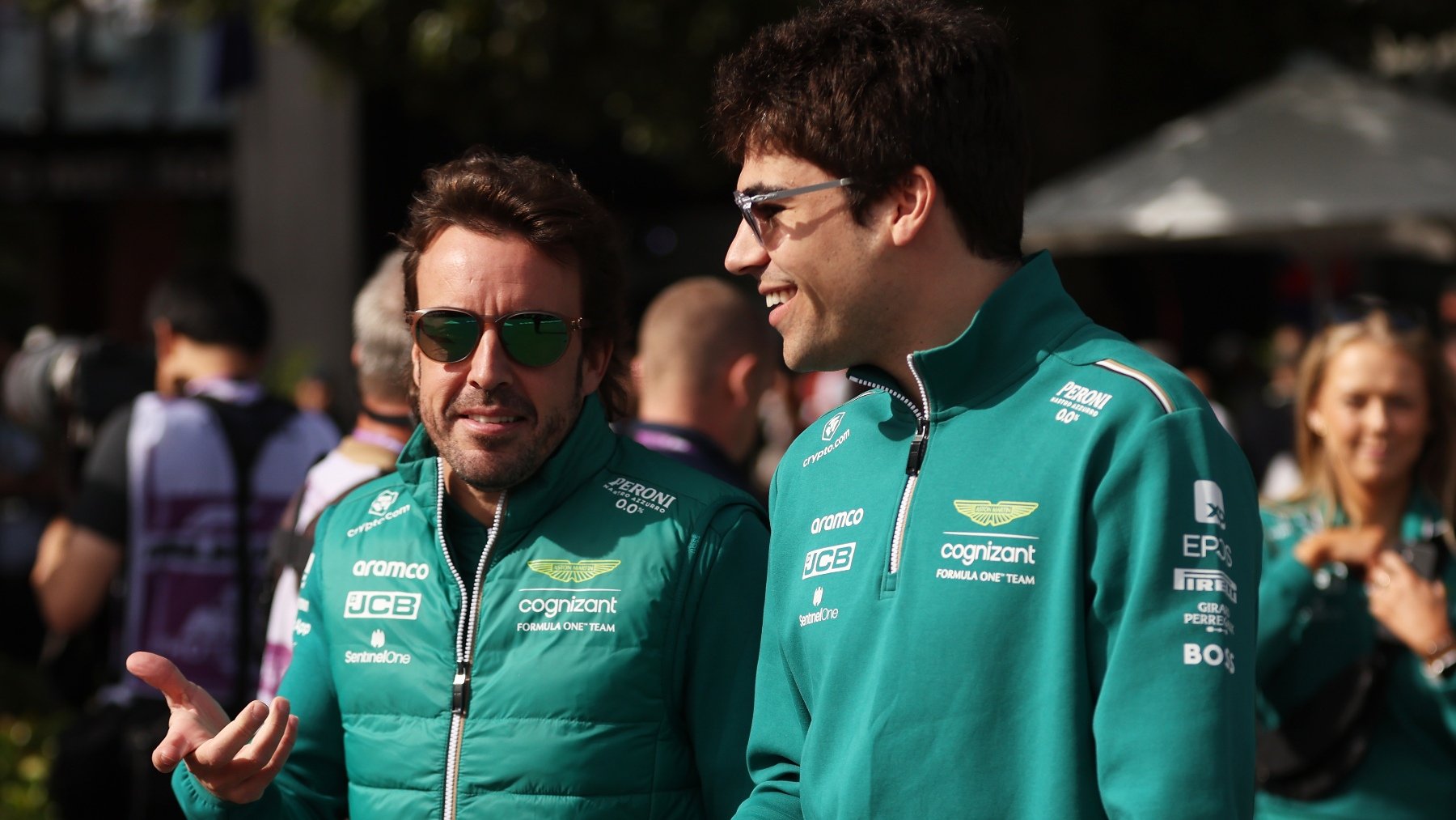 Fernando Alonso y Lance Stroll. (Getty)