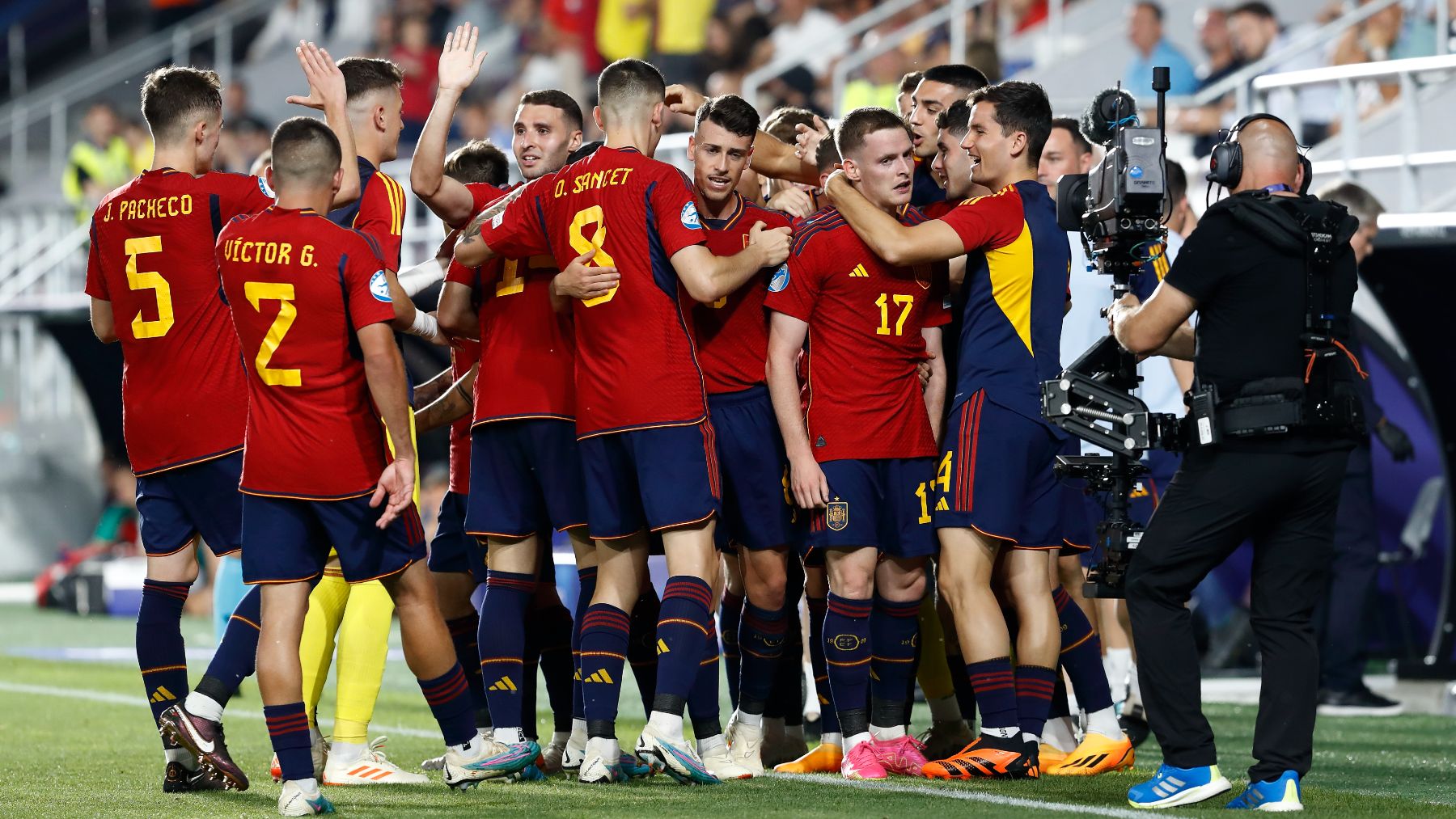 La selección española sub-21 celebra el pase a semifinales del Europeo (RFEF)