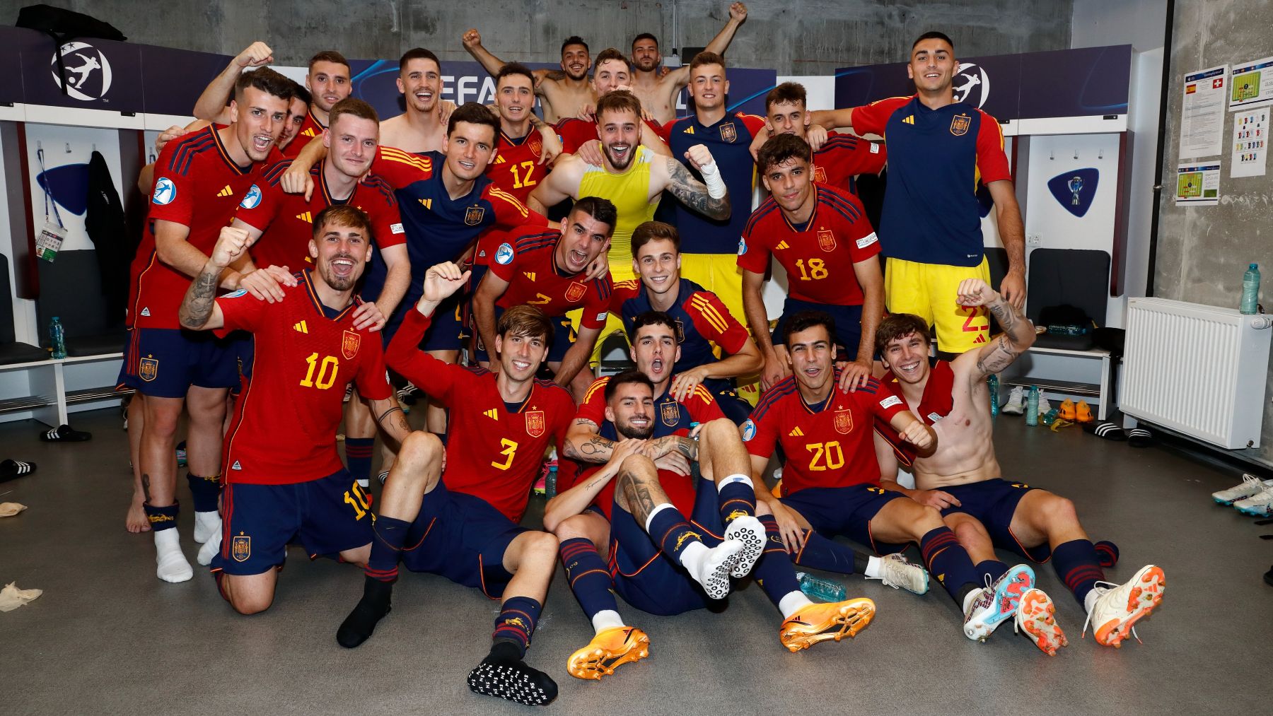 La selección española sub-21 celebra el pase a semifinales del Europeo (RFEF)
