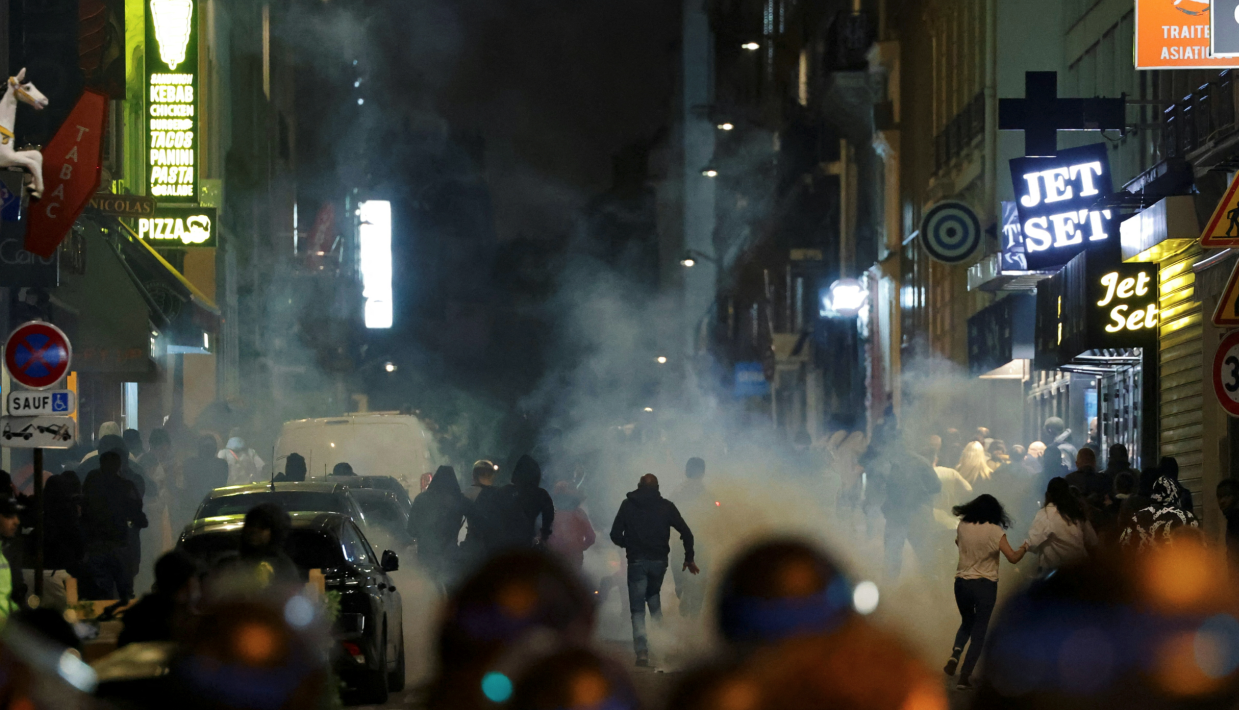 Imagen de los disturbios violentos en Francia. Foto: AFP