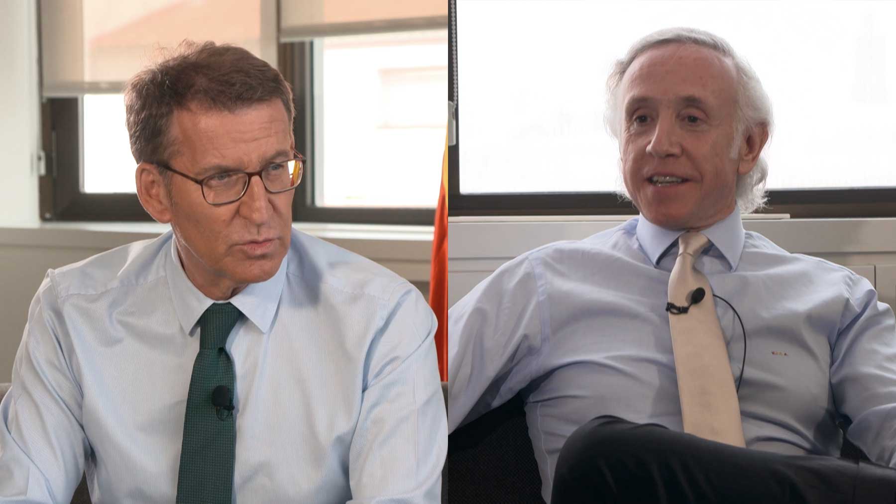 Alberto Núñez Feijóo y Eduardo Inda.