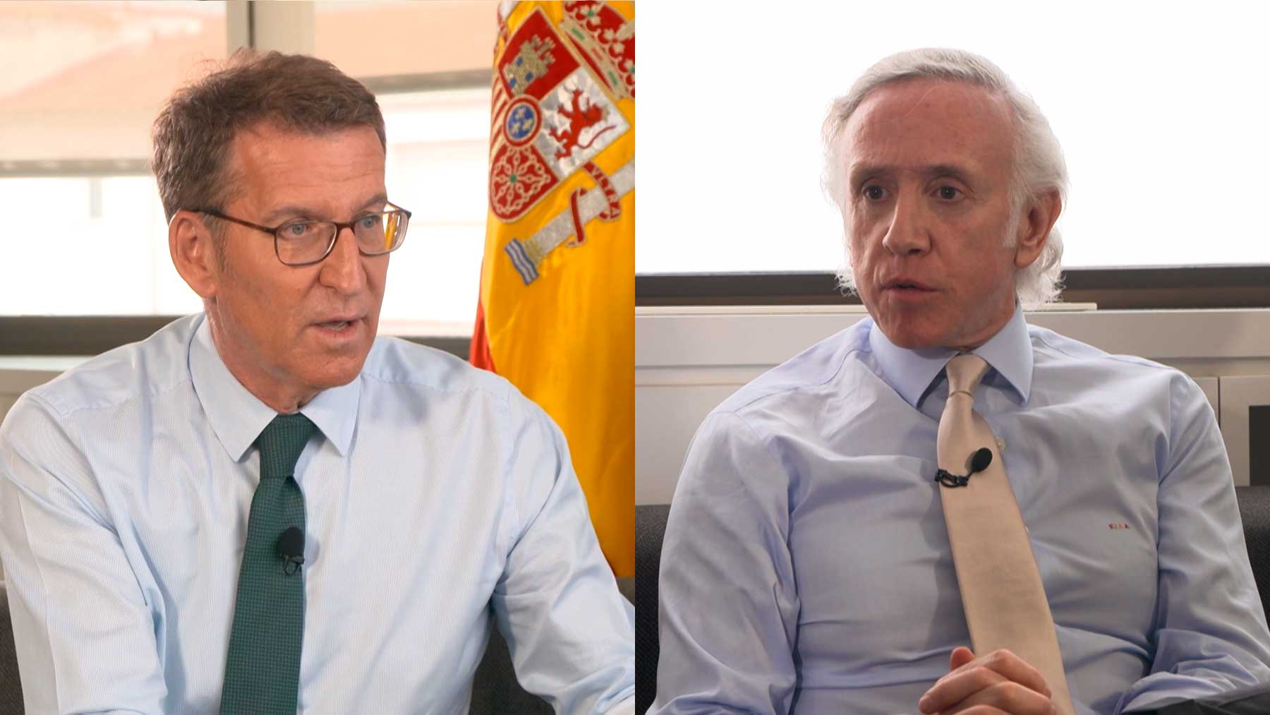 Alberto Núñez Feijóo y Eduardo Inda.