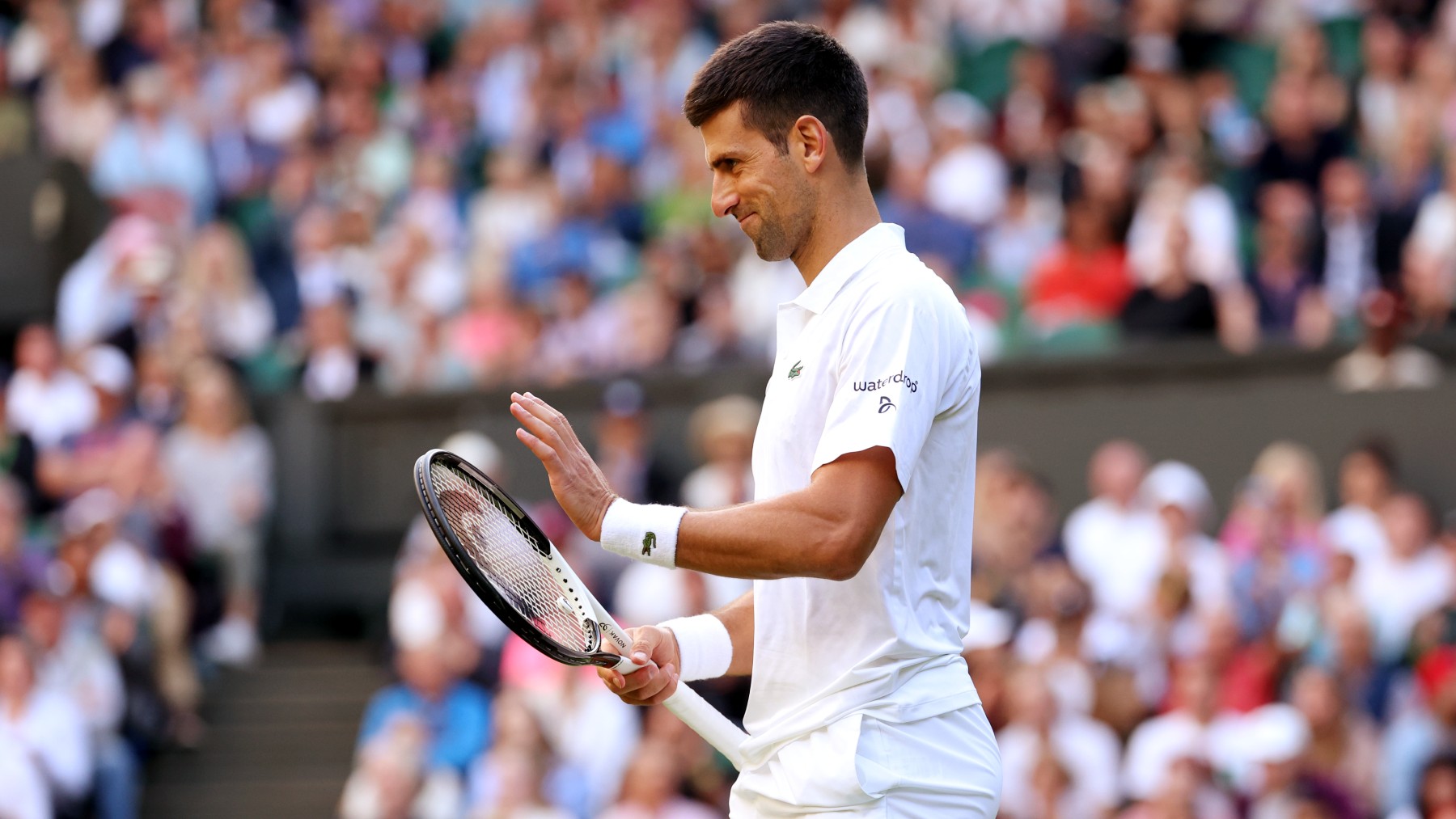 Novak Djokovic, tras ganar en Wimbledon. (Getty)