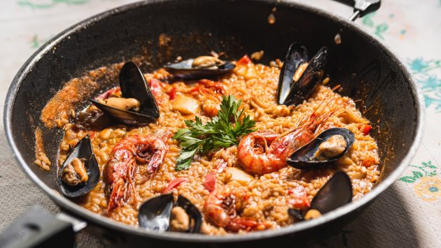 Arroz caldoso de gambas